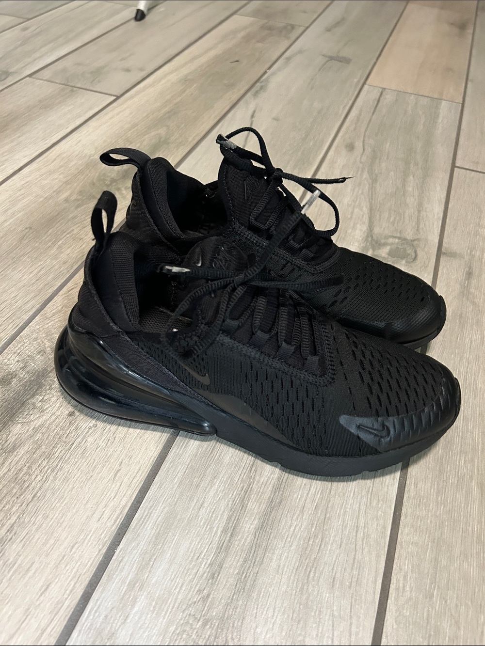 Nike Black Low-Top Air Max Style Kids Sneakers